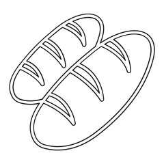 Baguette icon in line style