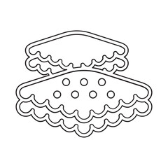 Biscuit icon in line style