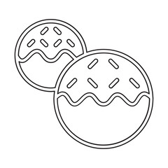 Choc ball icon in line style