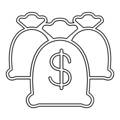Fund icon in line style