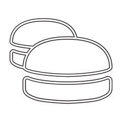 Macaron icon in line style
