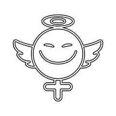 Angel icon in line style