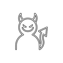 Devil icon in line style