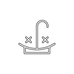 Sink icon in line style