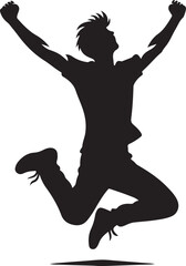 Happy jumping illustration