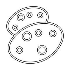 Chocolate chip cookies icon in line style