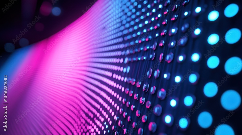 Aufkleber vibrant led wall display with colorful patterns and textures