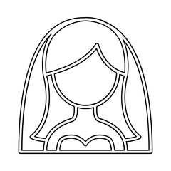 Bride icon in line style