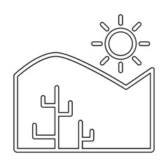 Desert icon in line style
