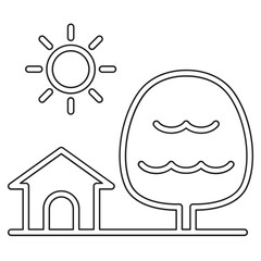 House icon in line style