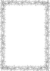 Elegant 1800s Vintage Nature Borders with Floral and Leaf Patterns