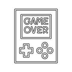 Video game icon in line style