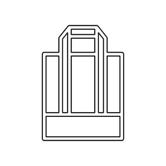 Tote bag icon in line style