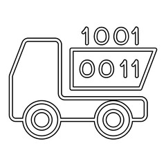 Data mining icon in line style