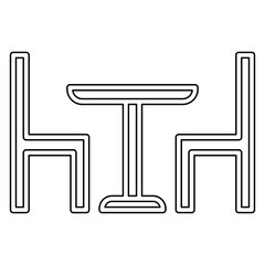 Seat icon in line style