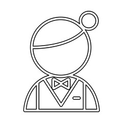 Barista icon in line style