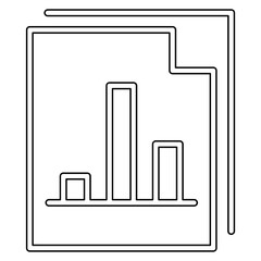 Data report icon in line style