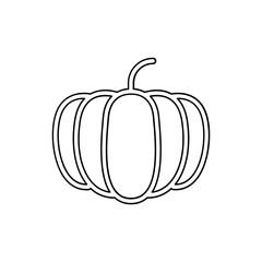 Pumpkin icon in line style
