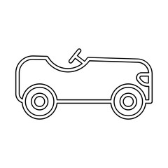 Vintage convertible icon in line style