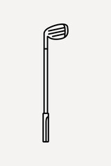 Golf club line art vector