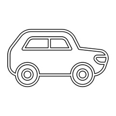 SUV car icon in line style