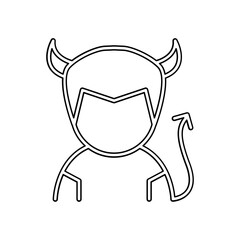 Devil icon in line style