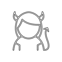 Devil icon in line style