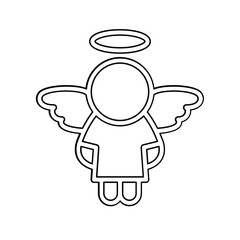 Angel icon in line style