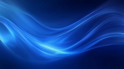 Abstract blue background with smooth curved design and blurred lines in a modern minimalist style

