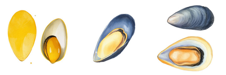 Cookies and envelopes are illustrated in watercolor on a pristine white background devoid of other features