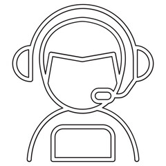 Customer service icon in line style