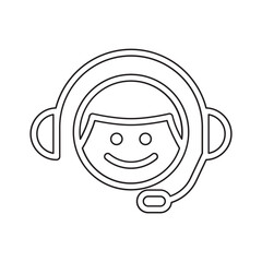 Customer service icon in line style