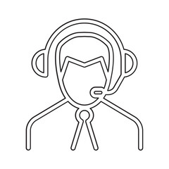 Customer service icon in line style