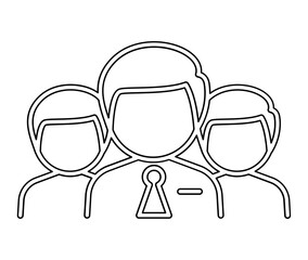 Obraz premium Business team icon in line style