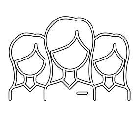 Business team icon in line style