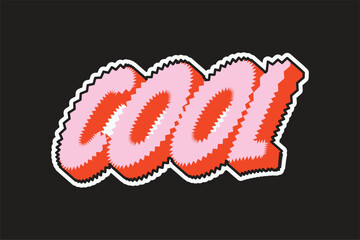 Fototapeta premium Cool typography collage element vector