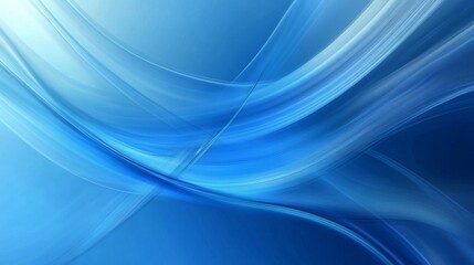 Fototapeta premium Abstract blue background with smooth curved design and blurred lines in a modern minimalist style 