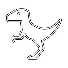 Velociraptor icon in line style
