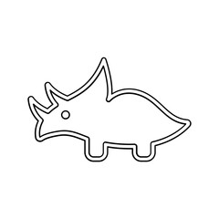 Triceratops icon in line style