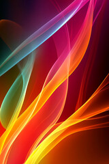 Fototapeta premium Abstract colorful illustration of waves and curves.