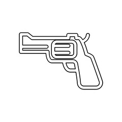 Gun icon in line style