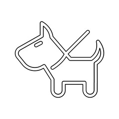 Police dog icon in line style