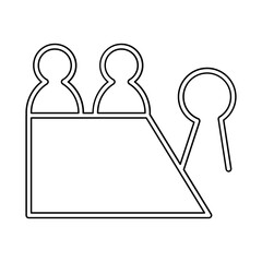 Meeting icon in line style