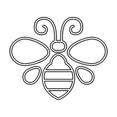 Bee icon in line style