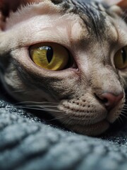 Close-up of a sphinx cat