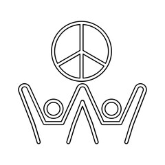 Volunteer icon in line style