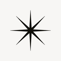 Sparkle shape, flat collage element vector