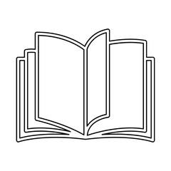 Book icon in line style