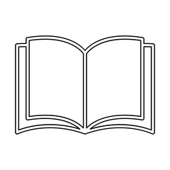 Book icon in line style