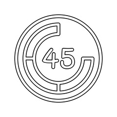 Timing icon in line style